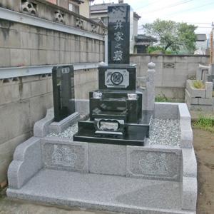 インドクンナム黒高級型墓石